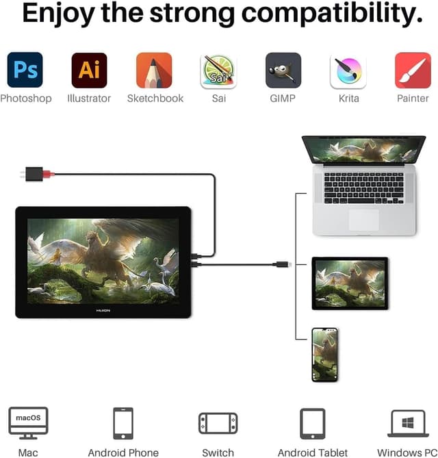 Thumbnail 6 de HUION Kamvas Pro 16 4K drawing tablet