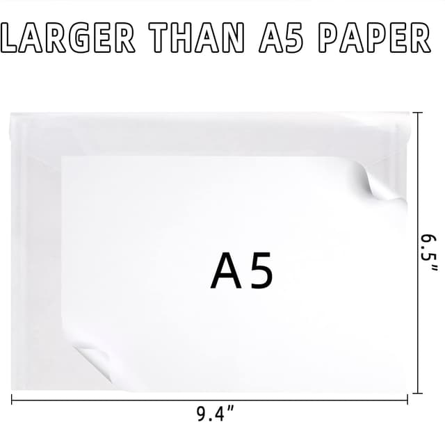 Detalle 2 de A5 Plastic Wallets Clear 30-pack document folders