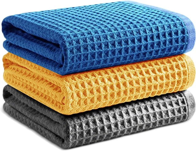 Detalle de YAGE Microfiber Cleaning Cloths 40x40cm (Pack of 3) – multicolour reusable, washable and lint-free