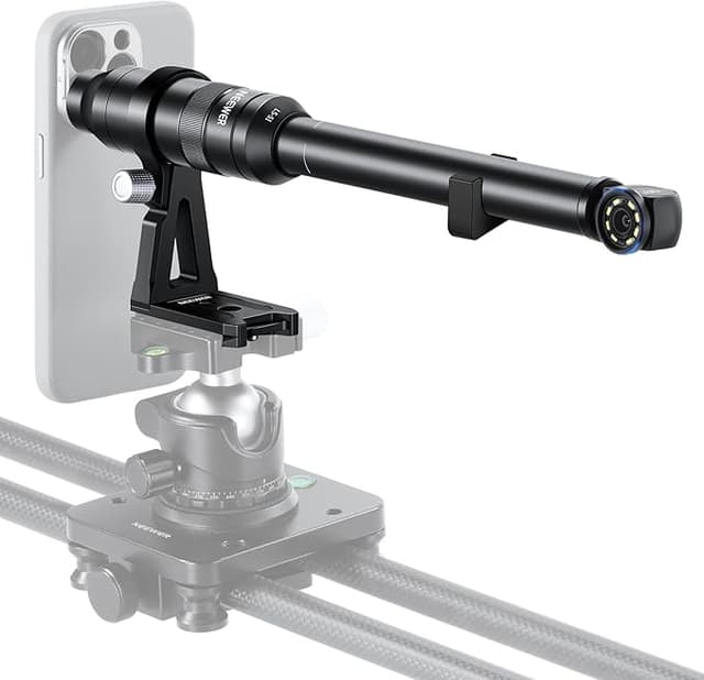 Detalle de NEEWER Lente Macro 2X 90° 📷 para móvil con adaptador