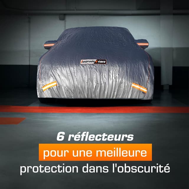Detalle de Upgrade4cars Bâche de protection voiture extérieure XL (533 x 178 x 121 cm) pour été et hiver
