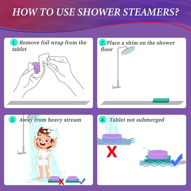 Detalle de JoJowell Shower Steamers Aromatherapy (21 pcs) Essential Oil Shower Bombs for a Home Spa