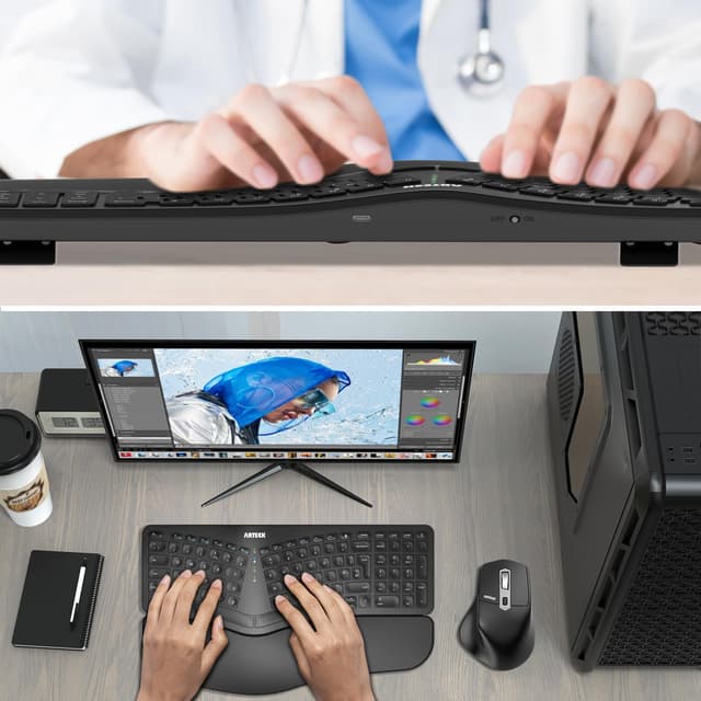 Thumbnail 6 de Arteck Split Ergonomic Keyboard with 2.4G wireless comfort ⌨