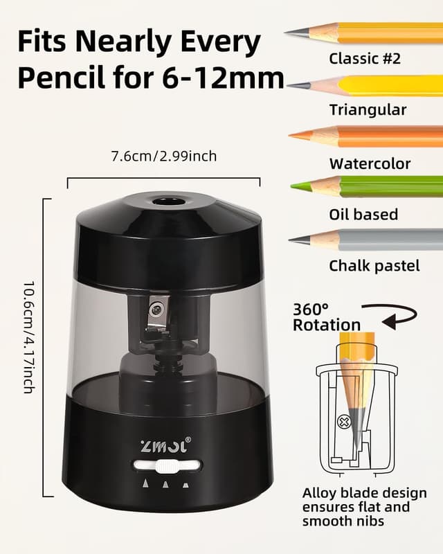 Detalle de Electric pencil sharpener for 6-12mm