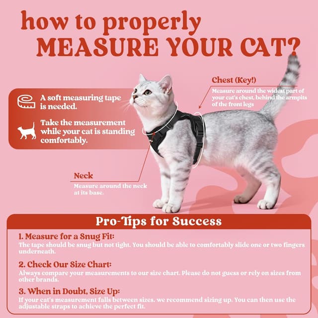 Thumbnail 1 de rabbitgoo Cat Harness 4.9ft leash 🐱