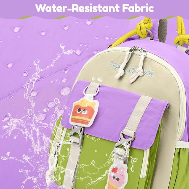 Detalle 2 de PROTAURI Zainetto bambina 2-5 anni da 9,6L con cintura pettorale e sacca idrorepellente viola