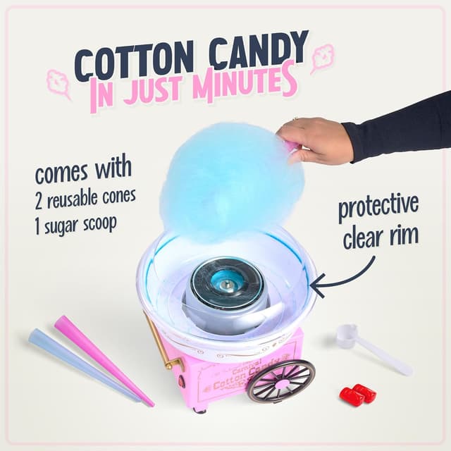 Thumbnail 2 de Nostalgia Cotton Candy Maker Pink
