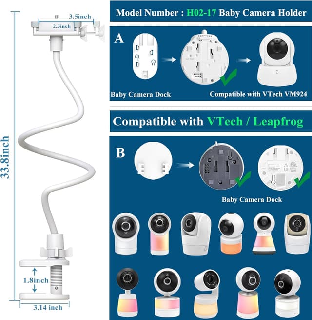 Detalle de EYSAFT baby monitor mount 33 inch clamp