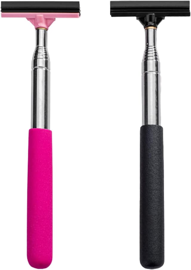 Detalle de Tharvolex 2 PCS Retractable Auto Rearview Mirror Wiper (Mini Squeegee) for Windshields & More