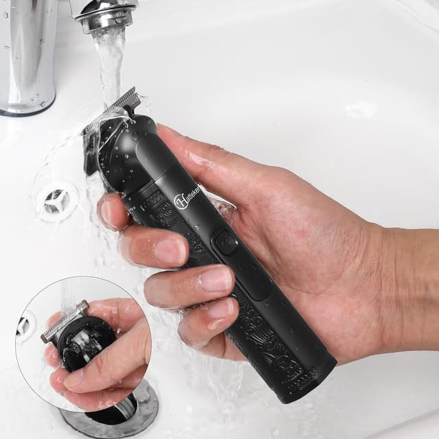 Thumbnail 5 de Hatteker 8-in-1 Professional Men’s Grooming Kit (cordless zero-gapped T-blade trimmer + clipper + body, nose & ear trimmers), IPX7