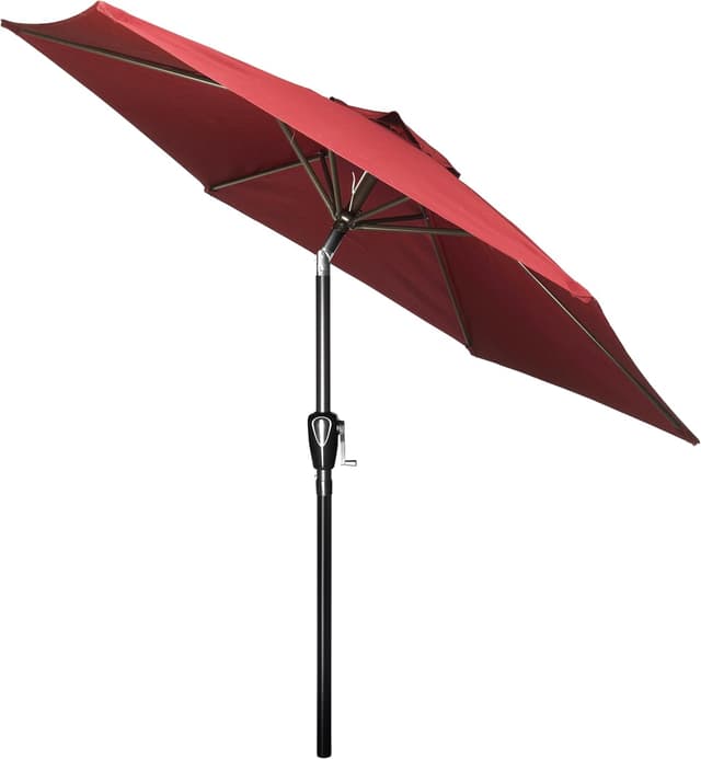 Detalle de Simple Deluxe 2.28M Patio Table Market Umbrella with Push Button Tilt (Red)