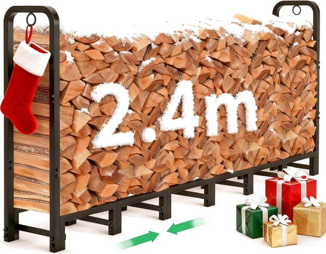 Imagen de Amagabeli 244x122x35,6 cm portalegna in metallo per esterno en OfertitasTOP