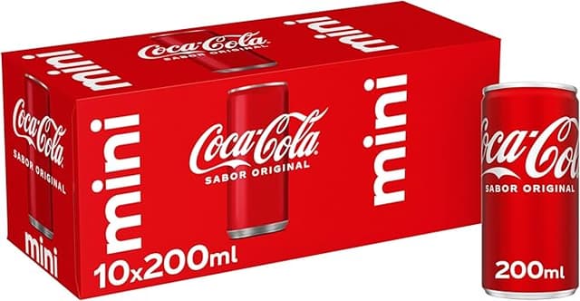 Imagen de Coca-Cola Sabor Original 🥤 Pack 10 Mini Latas 200ml en OfertitasTOP