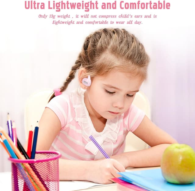 Detalle de BANIGIPA Kids Headphones (Open-Ear Bluetooth 5.4) with Mic, 13g Ultra-Light