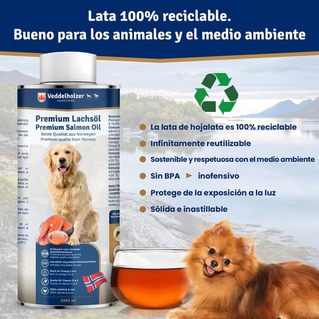 Detalle de Veddelholzer Aceite de Salmón para Perros
