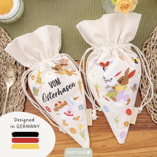 Thumbnail 5 de Papierdrachen 2 Geschenkbeutel Ostern