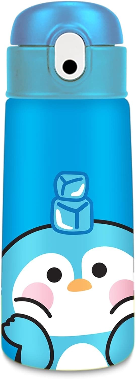 Detalle de Cartomania Borraccia termica Chill & Refill da 460 ml con cannuccia, tema pinguino