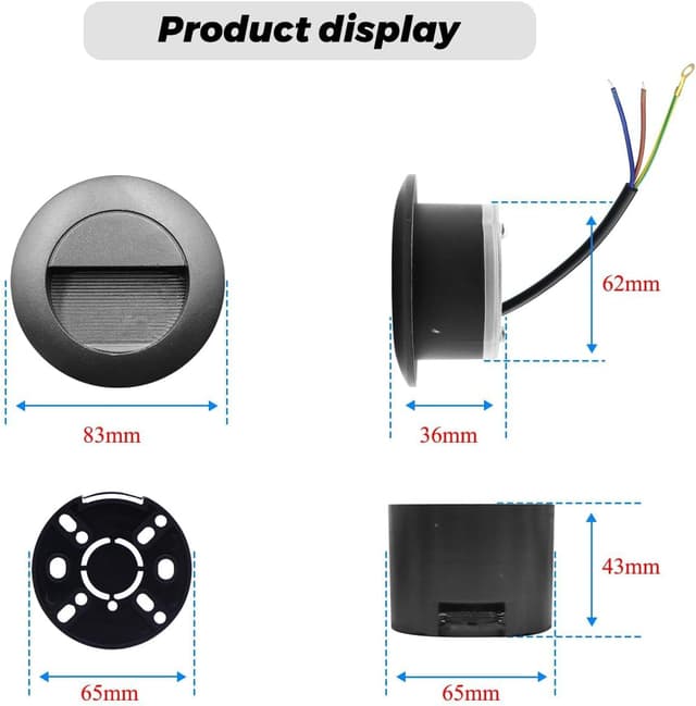 Thumbnail 2 de FWoche Juego 4 lámparas empotrables 65mm