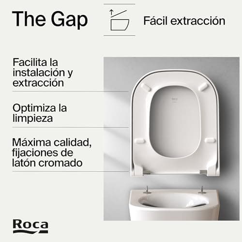 Thumbnail 6 de Roca The Gap A80173200B — Tapa y asiento Supralit blanco 🚽