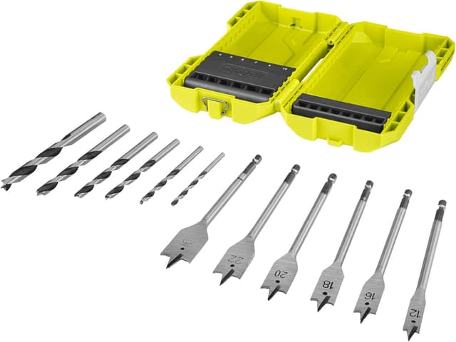 Detalle de Set Ryobi da 12 punte per trapano per legno (6 punte e 6 piatte flat)