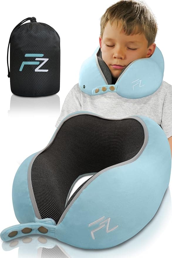 Detalle de FLOWZOOM Comfy Kids Almohada de Viaje ✈️ para Niños Mayores de 6 Años