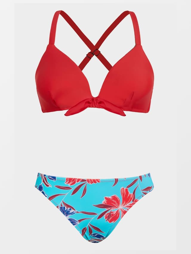 Detalle de CUPSHE bikini femme triangle à nœud et bas taille basse échancré (ensemble 2 pièces)