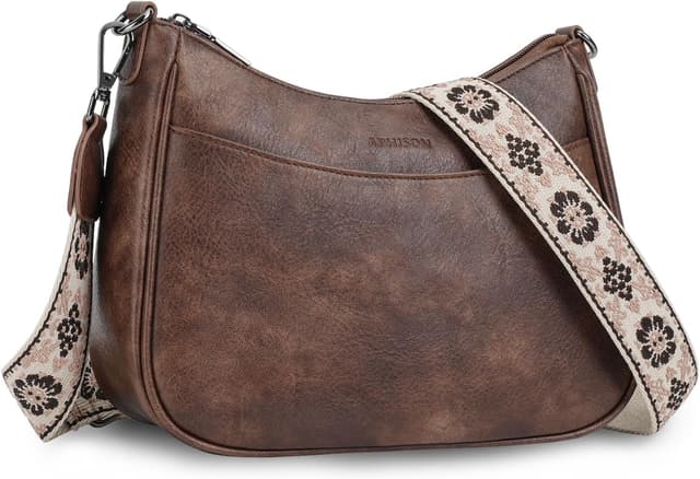 Thumbnail 6 de APHISON Damen Klein-Umhängetasche Crossbody mit Sonnenblumen-Lochmuster, blau (veganes Leder)