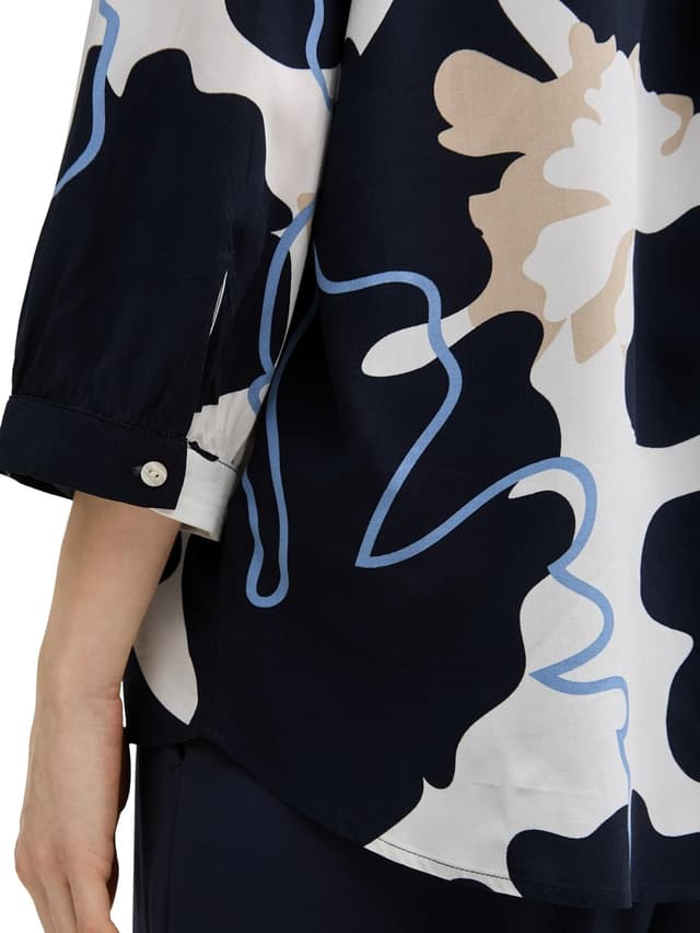 Detalle de TOM Tailor camicetta da donna con motivo Big Floral Shapes Design 37124 (maniche 3/4) taglia 42