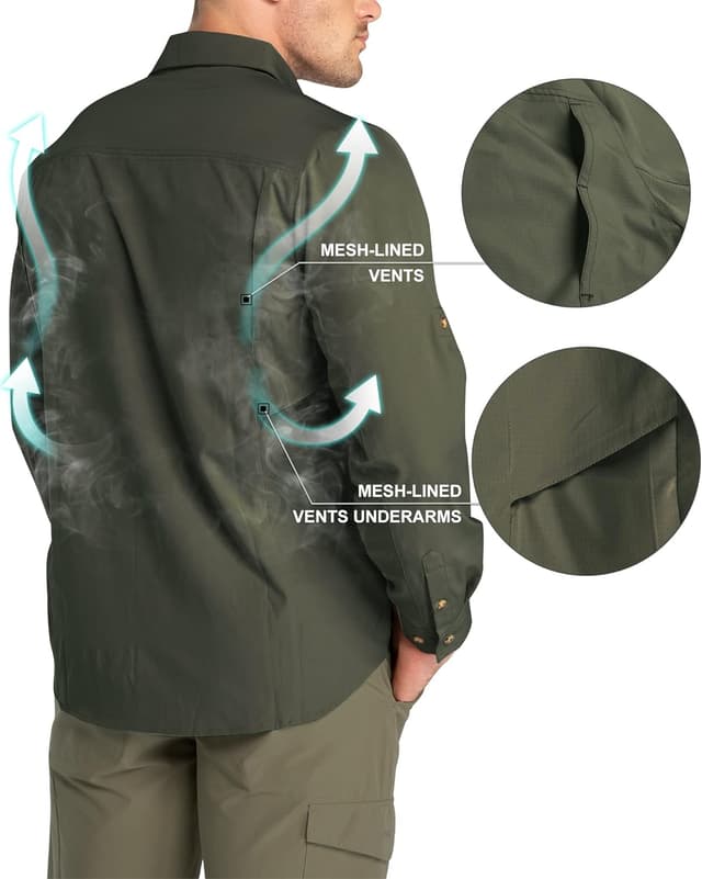 Detalle 2 de 33,000ft Funktionshemd Herren UPF50+ UV-Schutz