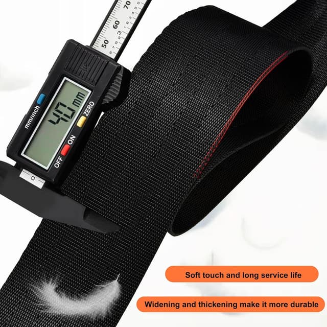 Detalle 2 de ZINZ 60-Zoll Schultergurt mit abnehmbarem, ultradickem Polster – Schulter-/Crossbody-Gurt für Aktentasche & Laptoptasche, Schwarz