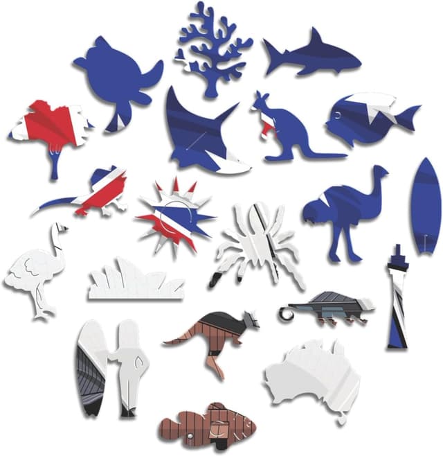 Detalle de Iconic Puzzles Sidney Opera House, Collezione Monumenti: puzzle di legno 100% sostenibile (Taglia S, 150 pezzi)