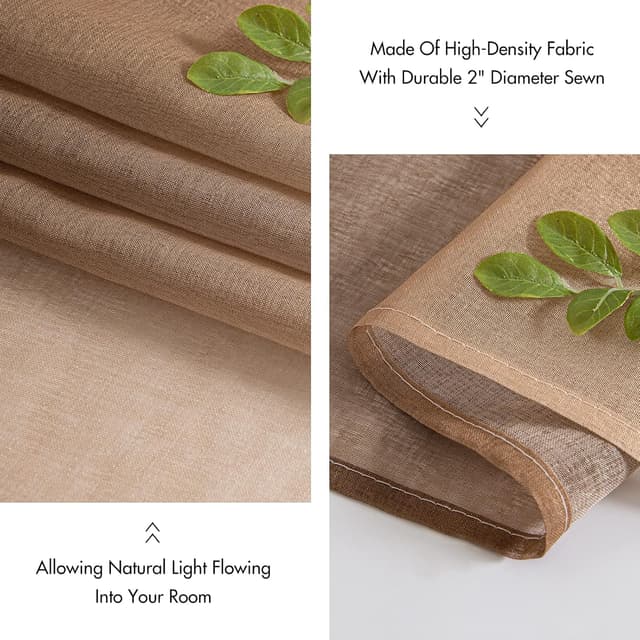 Thumbnail 3 de EMEMA Cortina Degradada Translúcida 140x260cm Café ☕