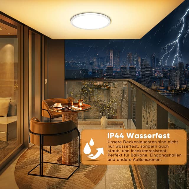 Detalle 2 de NIBSHOOM LED Deckenlampe mit Sensor 24 W