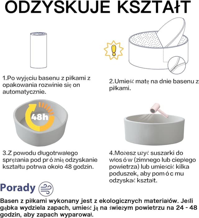 Detalle 2 de Zedachica Bällebad 90 x 30 cm Schaumstoff