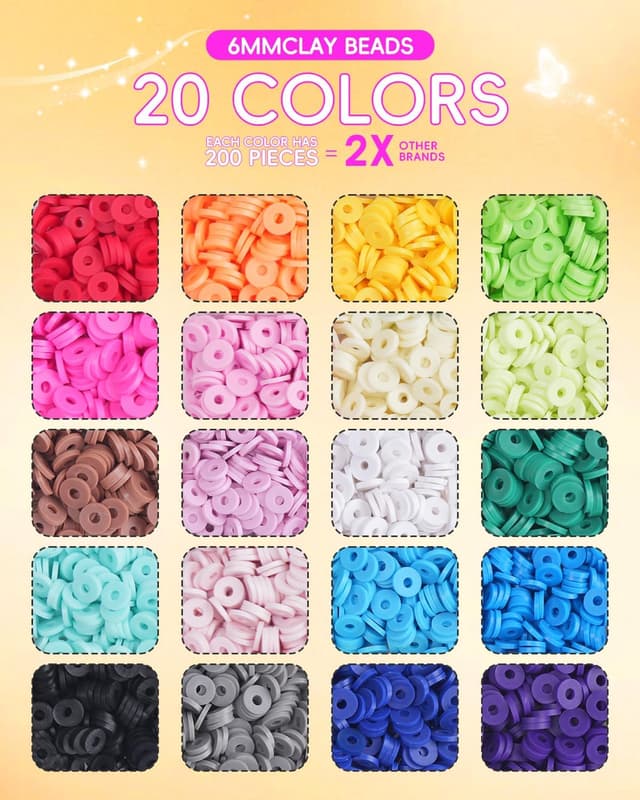Thumbnail 3 de BestNow Clay Beads Bracelet Making Kit 4800 pcs 🎨