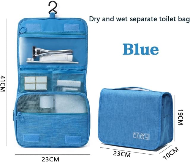 Thumbnail 1 de Burmirox Reise-Kulturbeutel in Seeblau – hängende Waschtasche mit Mehrkammern