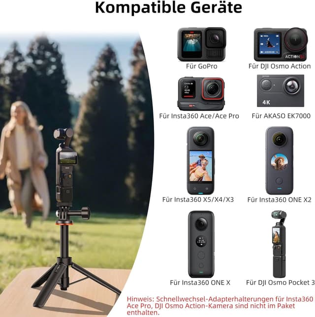 Thumbnail 1 de 51cm Selfie Stick Stativ für GoPro Hero 14/13/12/11/Max