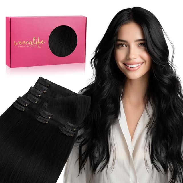 Detalle de WENNALIFE Invisi Edge 14" 130g Clip-In Hair Extensions 💇♀