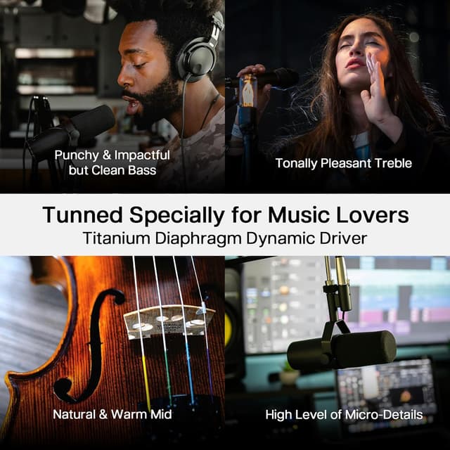 Detalle de Tripowin x 0DiBi Vivace: monitor in-ear HiFi con driver dinamico da 10 mm e cavo staccabile 2 pin