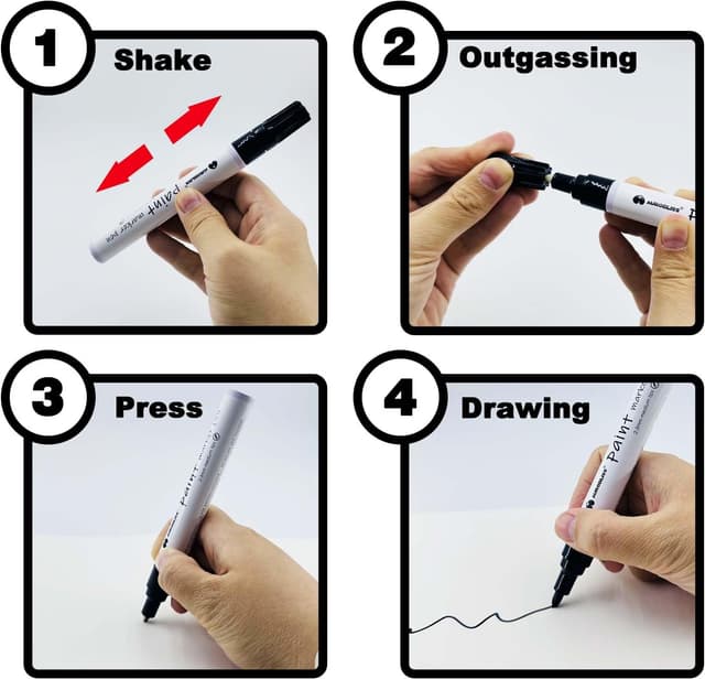 Thumbnail 5 de Aurobliss Lackmarker Weiß 2-3MM 🎨