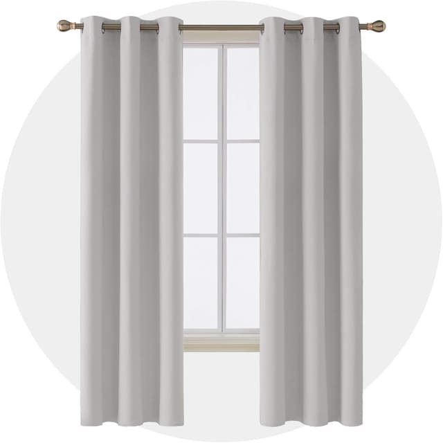 Imagen de Deconovo Eyelet Blackout Curtains Grey 2 Panels en OfertitasTOP