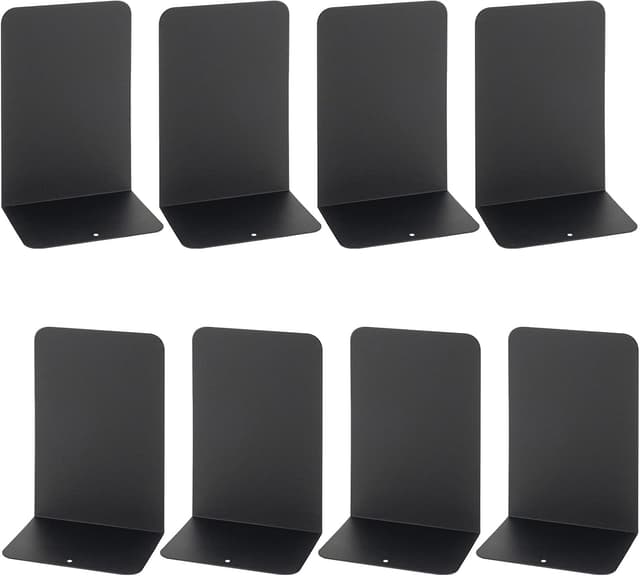 Detalle de 8Pcs Black Decorative Metal Book Ends