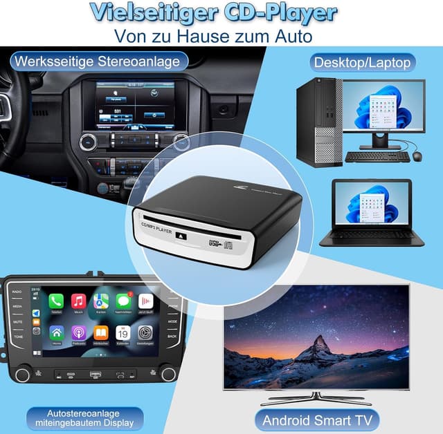 Thumbnail 6 de Timzeit Externes CD-Laufwerk mit USB