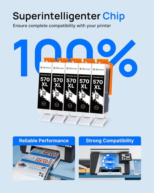 Detalle 2 de GPC IMAGE PGI-570 XL PGBK 500 Seiten 🖨