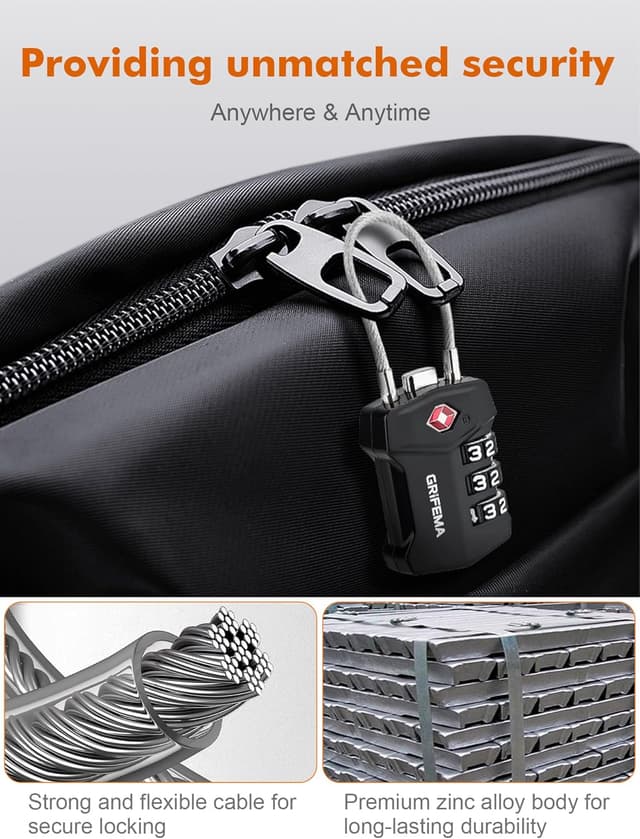 Detalle de GRIFEMA GA1006-2 2er Pack Zahlenschloss