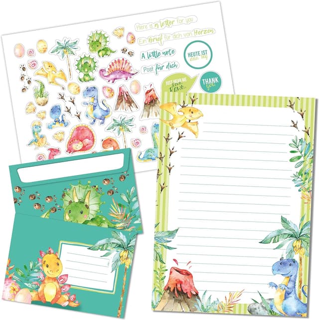 Thumbnail 6 de Papierdrachen Briefblock Set mit Astronauten-Motiven: 50 Briefbögen, 20 Umschläge & Stickerbogen