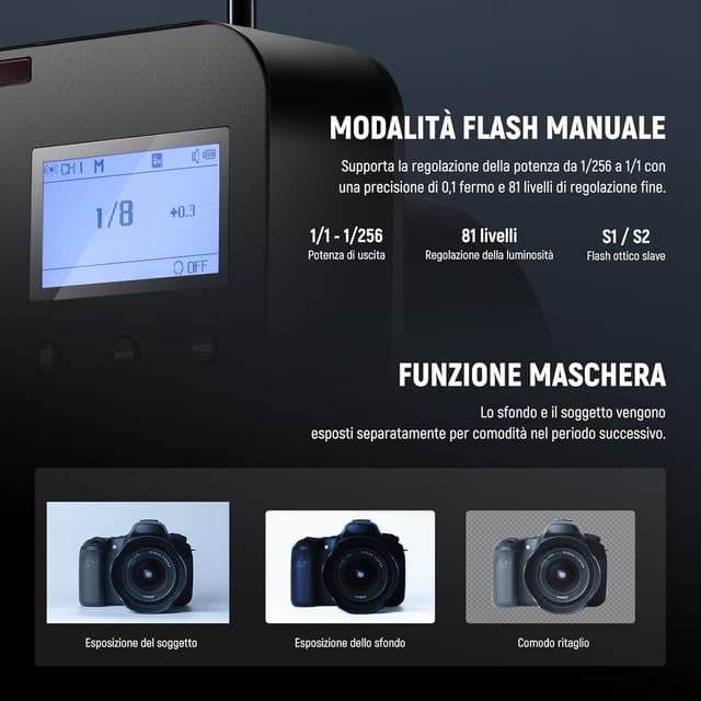 Detalle de NEEWER Q4 flash da studio 400Ws Bowens