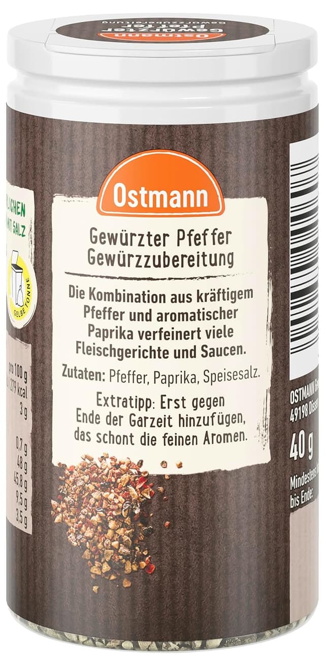 Thumbnail 1 de Ostmann gewürzter Pfeffer 40 g 🧂