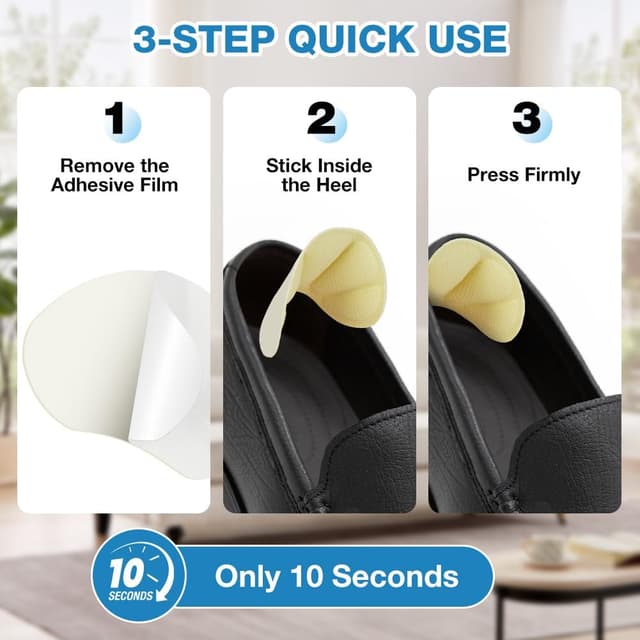 Detalle 2 de LOPHE 4 paires de protège-talons avec mousse à mémoire de forme