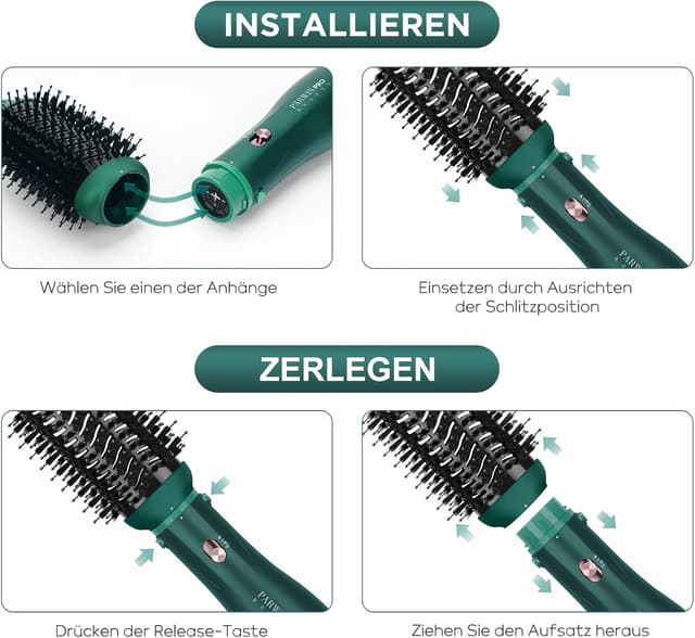 Detalle 1 de PARWIN PRO BEAUTY 4‑in‑1 Warmluftbürste
